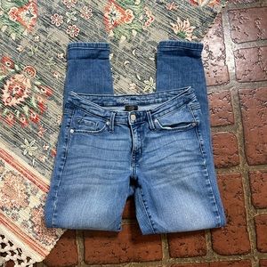 Mossimo Denim mid rise skinny factory distressed jeans